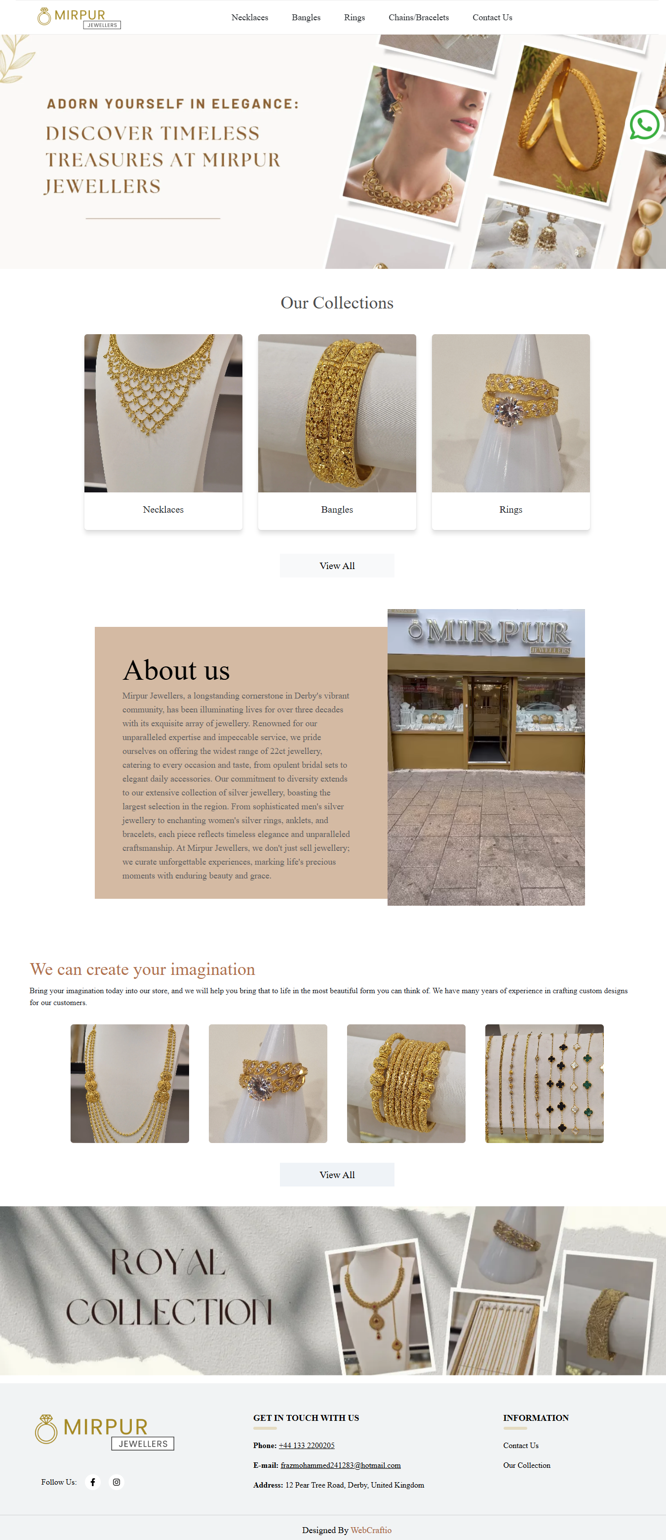 mirpur jewellers derby Project 2 WebCraftio